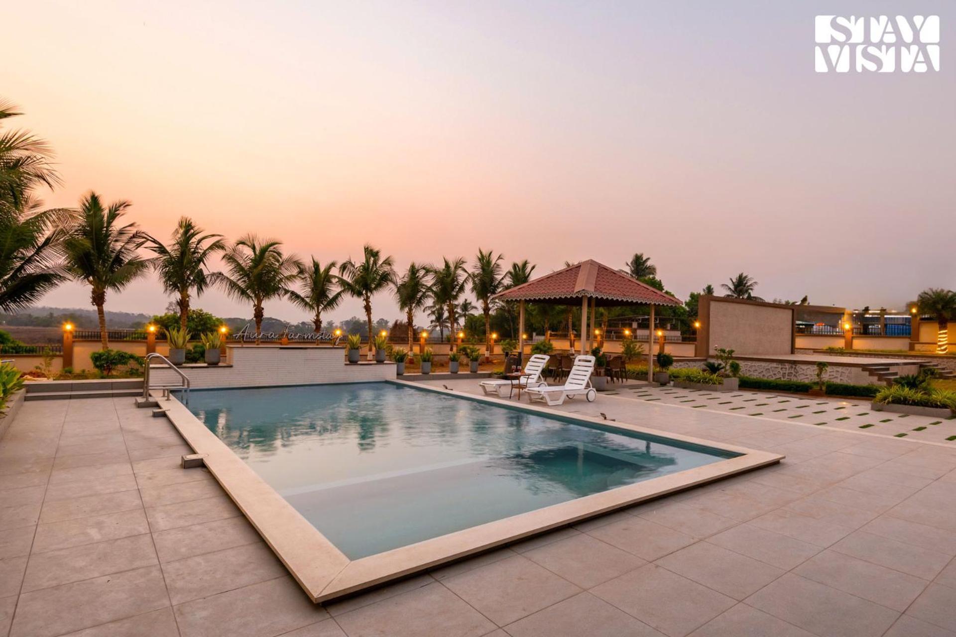 Stayvista At Aura Farmstay With Pool & Lawn Badlapur Exteriör bild